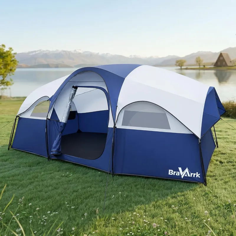 BravArrk Camping Tent for 8 Person, 3 Room