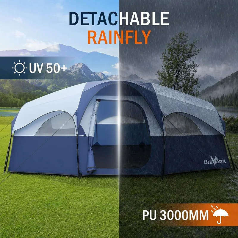 BravArrk Room Family Tent with Rainfly